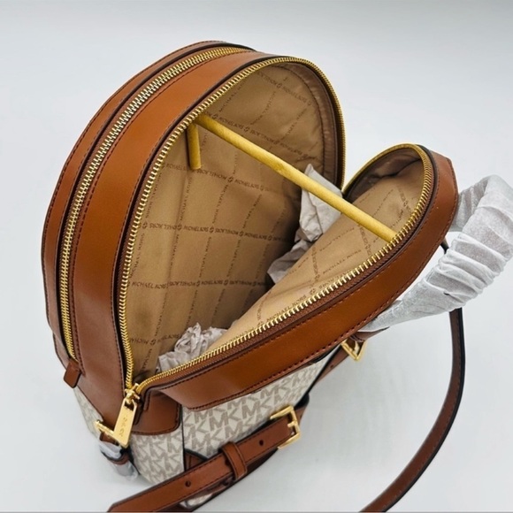 Michael Kors Medium Jaycee Zip Packet Backpack Vanilla - Picture 10 of 12